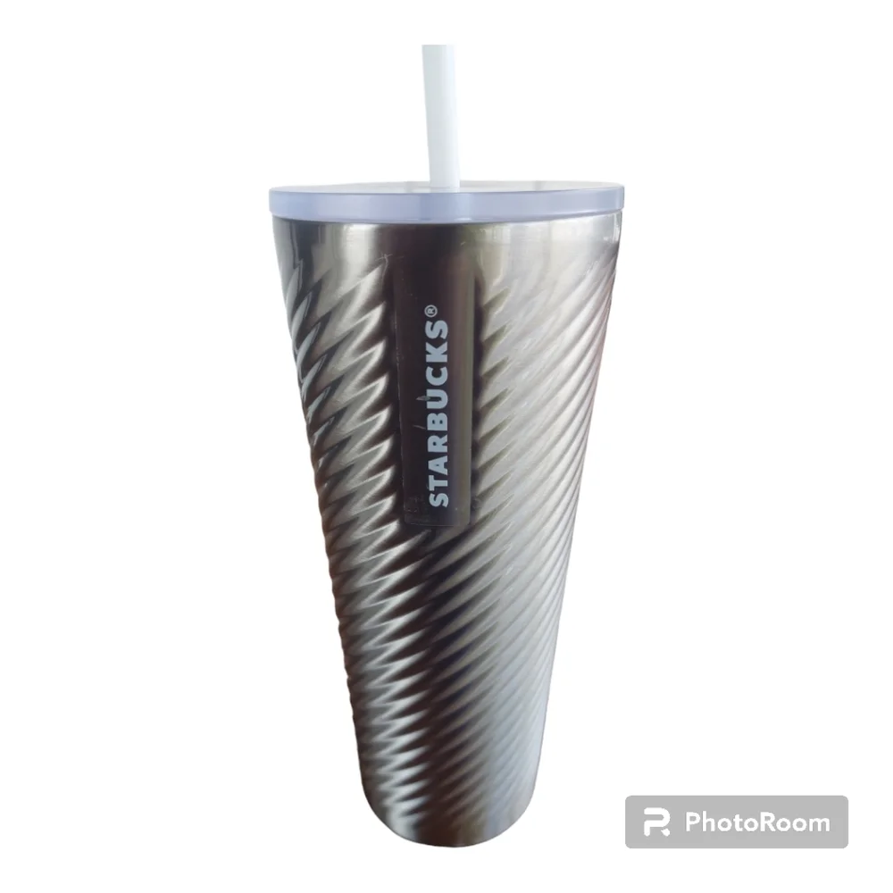 Starbucks Stainless Steel Venti Silver Tumbler 24oz NEW